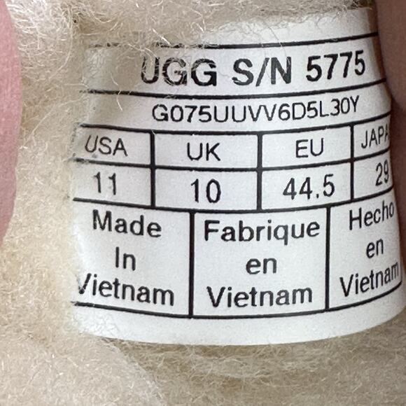 UGG Australia 5775 Ascot Brown Suede Sheepskin Mocs Slippers Shoes Size 11 Dad